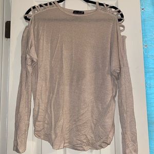 Semi-Open Shoulder Long Sleeve